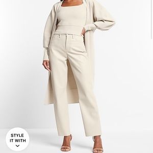 Express Super High Waisted Faux Leather Modern Straight Pants 4S